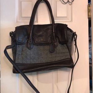 Cole Haan grey/brown bag w/ crossbody option